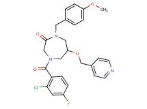 4-(2-chloro-4-fluorobenzoyl)-1-(4-methoxybenzyl)-6-(4-pyridinylmethoxy)-1,4-diazepan-2-one