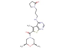 1-{3-[(6-{[(2R*,6S*)-2,6-dimethyl-4-morpholinyl]carbonyl}-5-methylthieno[2,3-d]pyrimidin-4-yl)amino]propyl}-2-pyrrolidinone