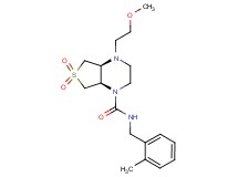 (4aS*,7aR*)-4-(2-methoxyethyl)-N-(2-methylbenzyl)hexahydrothieno[3,4-b]pyrazine-1(2H)-carboxamide 6,6-dioxide