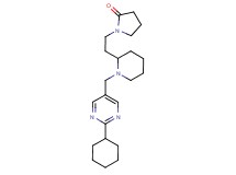 1-(2-{1-[(2-cyclohexyl-5-pyrimidinyl)methyl]-2-piperidinyl}ethyl)-2-pyrrolidinone