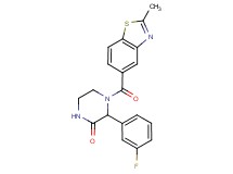 3-(3-fluorophenyl)-4-[(2-methyl-1,3-benzothiazol-5-yl)carbonyl]piperazin-2-one