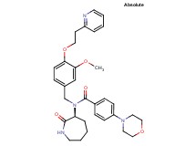N-{3-methoxy-4-[2-(2-pyridinyl)ethoxy]benzyl}-4-(4-morpholinyl)-N-[(3S)-2-oxo-3-azepanyl]benzamide