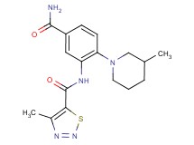 N-[5-(aminocarbonyl)-2-(3-methylpiperidin-1-yl)phenyl]-4-methyl-1,2,3-thiadiazole-5-carboxamide