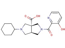 (3aR*,6aR*)-2-cyclohexyl-5-[(3-hydroxy-2-pyridinyl)carbonyl]hexahydropyrrolo[3,4-c]pyrrole-3a(1H)-carboxylic acid