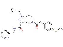 1-(cyclopropylmethyl)-5-{[4-(methylthio)phenyl]acetyl}-N-(2-pyridinylmethyl)-4,5,6,7-tetrahydro-1H-pyrazolo[4,3-c]pyridine-3-carboxamide