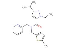 1-ethyl-3-isopropyl-N-[(5-methyl-2-thienyl)methyl]-N-(pyridin-2-ylmethyl)-1H-pyrazole-5-carboxamide