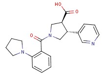 (3S*,4R*)-4-pyridin-3-yl-1-(2-pyrrolidin-1-ylbenzoyl)pyrrolidine-3-carboxylic acid