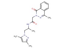 N-[2-(3,5-dimethyl-1H-pyrazol-1-yl)-1-methylethyl]-2-(4-methyl-1-oxo-2(1H)-phthalazinyl)acetamide