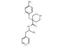 4-(4-methylphenoxy)-N-(1-methyl-2-pyridin-4-ylethyl)piperidine-4-carboxamide