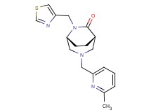 (1S*,5R*)-3-[(6-methyl-2-pyridinyl)methyl]-6-(1,3-thiazol-4-ylmethyl)-3,6-diazabicyclo[3.2.2]nonan-7-one