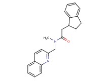 2-(2,3-dihydro-1H-inden-1-yl)-N-methyl-N-(2-quinolinylmethyl)acetamide