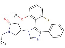 1-ethyl-4-[5-(2-fluoro-6-methoxyphenyl)-4-phenyl-1H-imidazol-1-yl]pyrrolidin-2-one