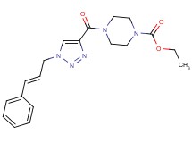ethyl 4-({1-[(2E)-3-phenyl-2-propen-1-yl]-1H-1,2,3-triazol-4-yl}carbonyl)-1-piperazinecarboxylate