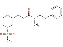 N-methyl-3-[1-(methylsulfonyl)-3-piperidinyl]-N-[2-(2-pyridinyl)ethyl]propanamide