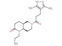 (4aS*,8aR*)-6-[3-(3,5-dimethyl-1H-pyrazol-4-yl)propanoyl]-1-propyloctahydro-1,6-naphthyridin-2(1H)-one