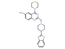 2-{[4-(1,3-benzoxazol-2-yl)-1-piperidinyl]methyl}-6-methyl-4-(4-thiomorpholinyl)quinazoline