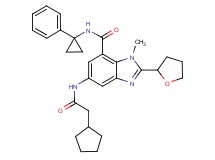 5-[(cyclopentylacetyl)amino]-1-methyl-N-(1-phenylcyclopropyl)-2-(tetrahydro-2-furanyl)-1H-benzimidazole-7-carboxamide