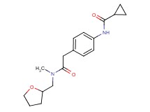 N-(4-{2-[methyl(tetrahydro-2-furanylmethyl)amino]-2-oxoethyl}phenyl)cyclopropanecarboxamide