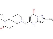 2-ethyl-8-[(2-methyl-7-oxo-4,7-dihydropyrazolo[1,5-a]pyrimidin-5-yl)methyl]-2,8-diazaspiro[5.5]undecan-3-one