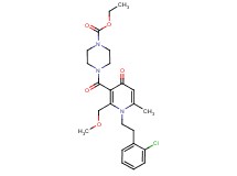 ethyl 4-{[1-[2-(2-chlorophenyl)ethyl]-2-(methoxymethyl)-6-methyl-4-oxo-1,4-dihydro-3-pyridinyl]carbonyl}-1-piperazinecarboxylate