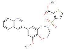 methyl 3-{[9-methoxy-7-(3-quinolinyl)-2,3-dihydro-1,4-benzoxazepin-4(5H)-yl]sulfonyl}-2-thiophenecarboxylate
