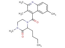 3-butyl-1-methyl-4-[(2,3,6-trimethyl-4-quinolinyl)carbonyl]-2-piperazinone