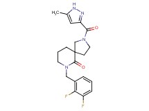 7-(2,3-difluorobenzyl)-2-[(5-methyl-1H-pyrazol-3-yl)carbonyl]-2,7-diazaspiro[4.5]decan-6-one
