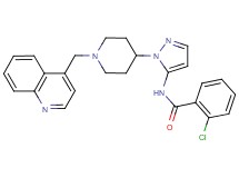 2-chloro-N-{1-[1-(4-quinolinylmethyl)-4-piperidinyl]-1H-pyrazol-5-yl}benzamide