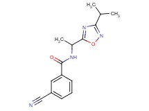 3-cyano-N-[1-(3-isopropyl-1,2,4-oxadiazol-5-yl)ethyl]benzamide