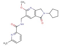 N-[(6-cyclopentyl-2-methoxy-5-oxo-6,7-dihydro-5H-pyrrolo[3,4-b]pyridin-3-yl)methyl]-6-methylpyridine-2-carboxamide