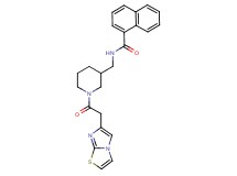 N-{[1-(2-imidazo[2,1-b][1,3]thiazol-6-ylacetyl)-3-piperidinyl]methyl}-1-naphthamide