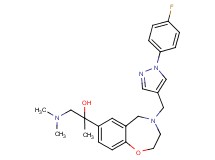 1-(dimethylamino)-2-(4-{[1-(4-fluorophenyl)-1H-pyrazol-4-yl]methyl}-2,3,4,5-tetrahydro-1,4-benzoxazepin-7-yl)-2-propanol