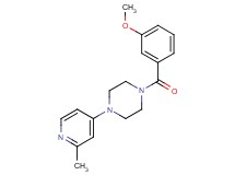 1-(3-methoxybenzoyl)-4-(2-methyl-4-pyridinyl)piperazine