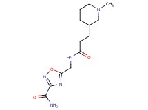 5-({[3-(1-methyl-3-piperidinyl)propanoyl]amino}methyl)-1,2,4-oxadiazole-3-carboxamide