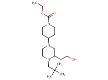 ethyl 4-[4-(2,2-dimethylpropyl)-3-(2-hydroxyethyl)-1-piperazinyl]-1-piperidinecarboxylate