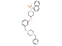 1-(3-{[1-(1-naphthylsulfonyl)-4-piperidinyl]oxy}benzyl)-4-(3-pyridinylmethyl)piperazine