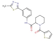 N-[3-(5-methyl-1,3,4-thiadiazol-2-yl)phenyl]-1-(2-thienylcarbonyl)-2-piperidinecarboxamide