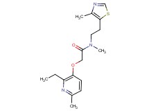 2-[(2-ethyl-6-methyl-3-pyridinyl)oxy]-N-methyl-N-[2-(4-methyl-1,3-thiazol-5-yl)ethyl]acetamide
