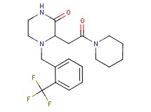 3-[2-oxo-2-(1-piperidinyl)ethyl]-4-[2-(trifluoromethyl)benzyl]-2-piperazinone