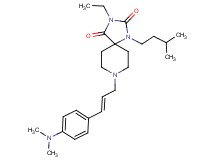 8-{(2E)-3-[4-(dimethylamino)phenyl]-2-propen-1-yl}-3-ethyl-1-(3-methylbutyl)-1,3,8-triazaspiro[4.5]decane-2,4-dione