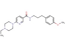 6-(4-ethyl-1-piperazinyl)-N-[3-(4-methoxyphenyl)propyl]nicotinamide