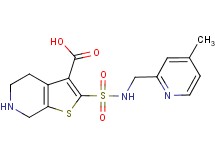 2-({[(4-methylpyridin-2-yl)methyl]amino}sulfonyl)-4,5,6,7-tetrahydrothieno[2,3-c]pyridine-3-carboxylic acid