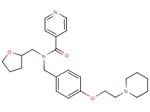 N-{4-[2-(1-piperidinyl)ethoxy]benzyl}-N-(tetrahydro-2-furanylmethyl)isonicotinamide