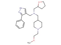 1-[1-(2-methoxyethyl)-4-piperidinyl]-N-[(3-phenyl-1H-pyrazol-4-yl)methyl]-N-(tetrahydro-2-furanylmethyl)methanamine