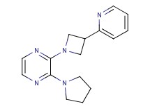 2-[3-(2-pyridinyl)-1-azetidinyl]-3-(1-pyrrolidinyl)pyrazine