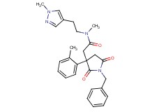 2-[1-benzyl-3-(2-methylphenyl)-2,5-dioxo-3-pyrrolidinyl]-N-methyl-N-[2-(1-methyl-1H-pyrazol-4-yl)ethyl]acetamide