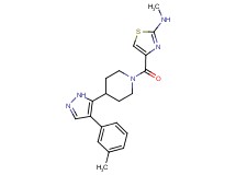 N-methyl-4-({4-[4-(3-methylphenyl)-1H-pyrazol-5-yl]piperidin-1-yl}carbonyl)-1,3-thiazol-2-amine