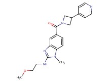 N-(2-methoxyethyl)-1-methyl-5-{[3-(4-pyridinyl)-1-azetidinyl]carbonyl}-1H-benzimidazol-2-amine