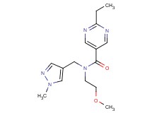 2-ethyl-N-(2-methoxyethyl)-N-[(1-methyl-1H-pyrazol-4-yl)methyl]-5-pyrimidinecarboxamide