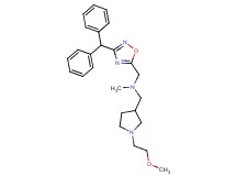 1-[3-(diphenylmethyl)-1,2,4-oxadiazol-5-yl]-N-{[1-(2-methoxyethyl)-3-pyrrolidinyl]methyl}-N-methylmethanamine